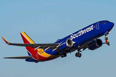 Güneybatı 737-Max8 N8756S uçağı Phoenix Hava Limanı, ABD 'den kalkıyor.