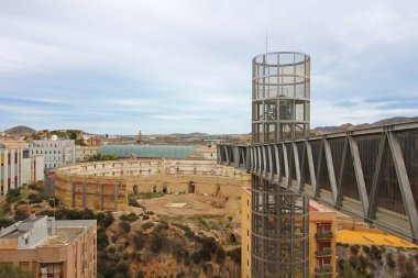 Asansör kulesi ve Cartagena, Murcia Bölgesi, İspanya