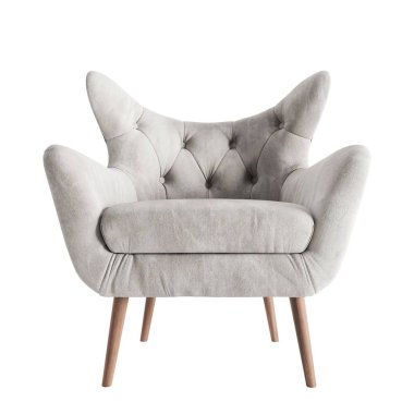 Beyaz arka planda izole edilmiş sandalyelerin bir çizimi