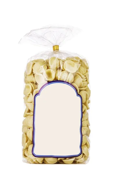 Penutup Orecchiette Pasta Dalam Kantong Plastik — Stok Foto