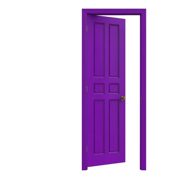 独立した室内ドアの原則閉じた3Dイラストレンダリング — ストック写真