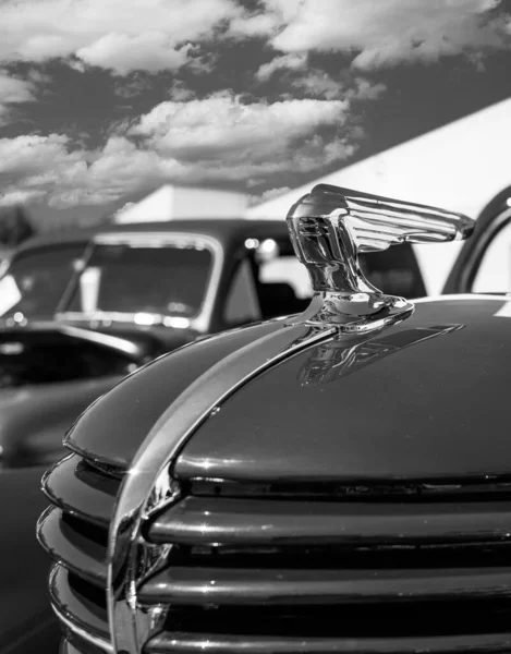 Closeup Shot Shiny Vintage Chevrolet Classic Car Show Woodinville Washington — Stock Photo, Image