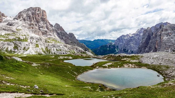 Ett Vackert Landskap Bergskedjan Tre Cime Lavaredo Dolomiterna Italien — Stockfoto
