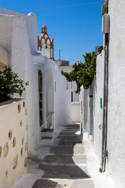 Plan Vertical Des Célèbres Bâtiments Blancs Île Santorin Grèce — Photo