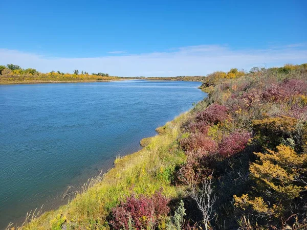 Closeup View River Saskatoon Fall Time — Stock Photo, Image