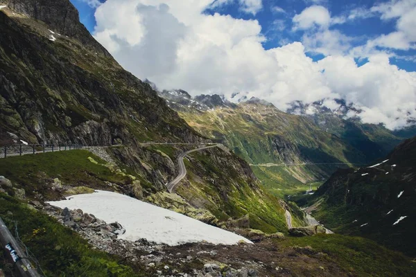 Μια Όμορφη Θέα Του Susten Pass Στις Ελβετικές Άλπεις — Φωτογραφία Αρχείου