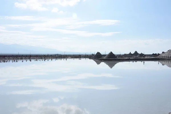 Pittoresque Lac Sel Chaka Dans Comté Ulan Chine — Photo
