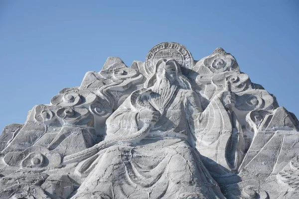 Wspaniała Rzeźba Solna Słonym Jeziorze Chaka Geopark Prowincja Qinghai Chiny — Zdjęcie stockowe