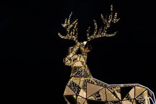 Light Stag Christmas Market Montreux Switzerland — Stock Photo, Image