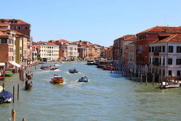 Piękne Zdjęcie Canal Grande Wenecji Włochy Słoneczny Dzień — Zdjęcie stockowe