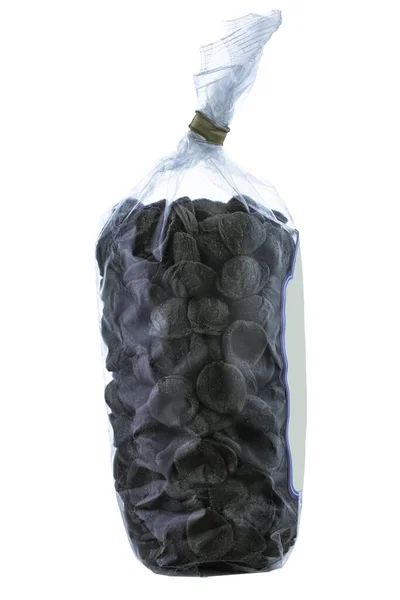 Closeup Orecchiette Pasta Plastic Bag — Stock Photo, Image