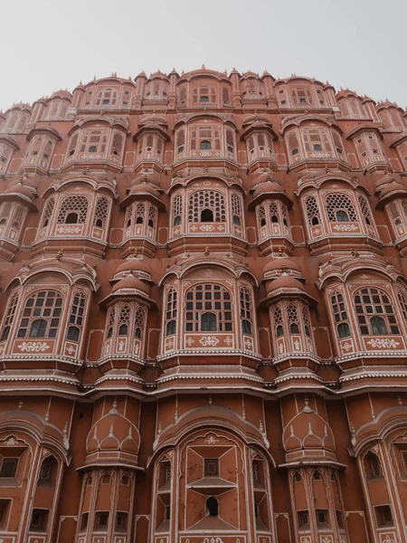 Låg Vinkel Bild Hawa Mahal Jaipur Indien — Stockfoto