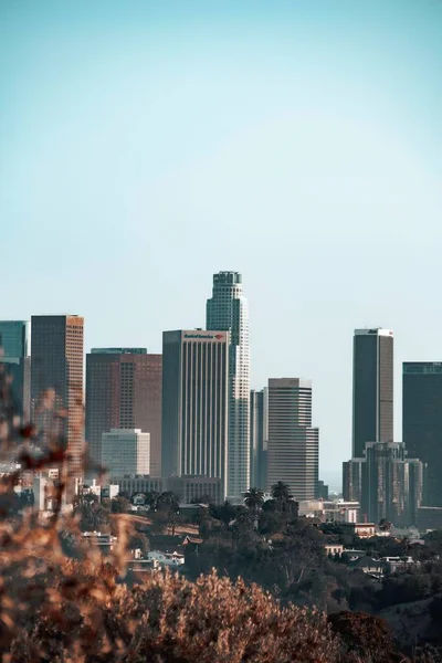从山上看洛杉矶市 — 图库照片