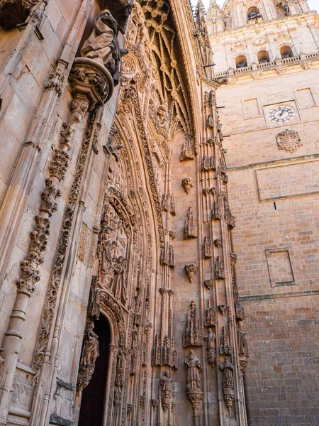 スペインの記念碑的な都市サラマンカの魅力的な建築の垂直低角度 — ストック写真