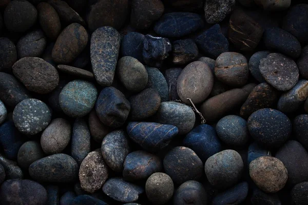 Top View Dark Colored Stones — Stock Photo, Image