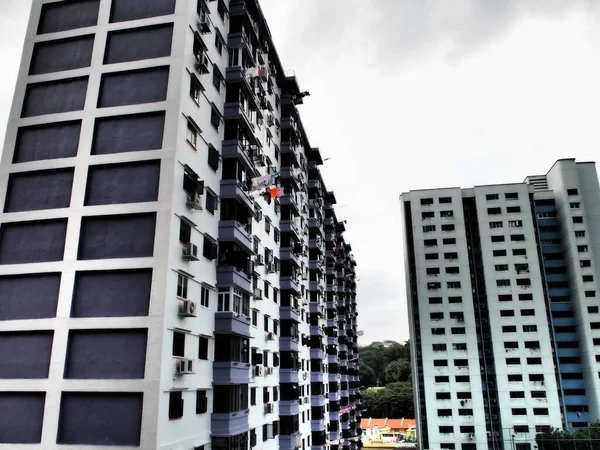 シンガポールのチャイナタウンにある住宅建築物の美しい景色 — ストック写真