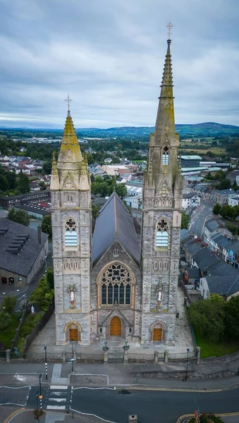 Una Vista Aérea Iglesia Omagh — Foto de Stock