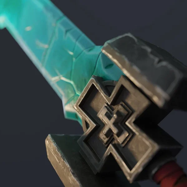 Rendering Details Fantasy Jade Sword — Stock Photo, Image