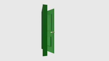 izole kapı 3d illüstrasyon oluşturma