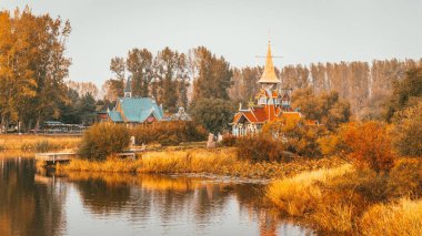 Harbin, Çin 'deki Volga Malikanesi' nin güzel bir görüntüsü.