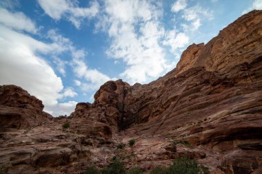 Ürdün Petra 'daki güzel dağların havadan görünüşü