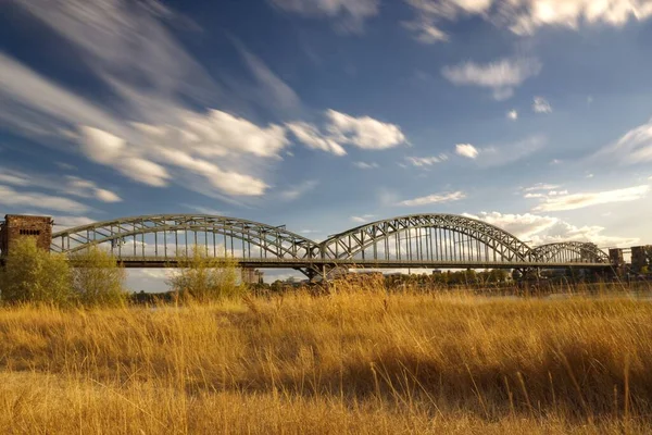 Bro Över Flod Köln Tyskland — Stockfoto