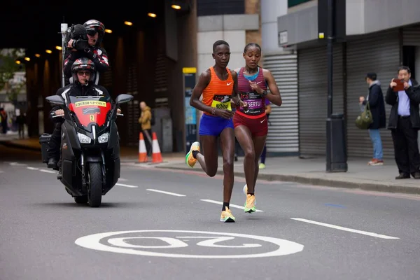 Runners 23Rd Mile London Marathon 2022 — Stock Photo, Image