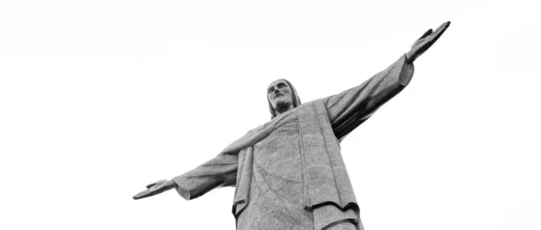 Panoramabild Kristus Frälsaren Rio Janeiro Brasilien — Stockfoto