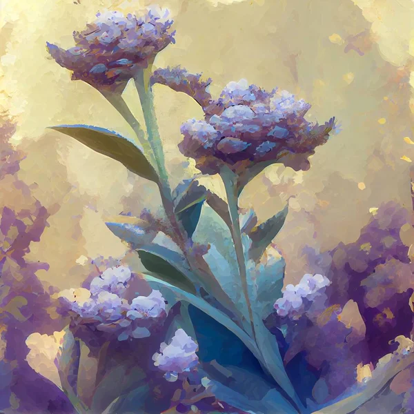 Piękna Ilustracja Pięknego Kwiatu Lawendy — Zdjęcie stockowe