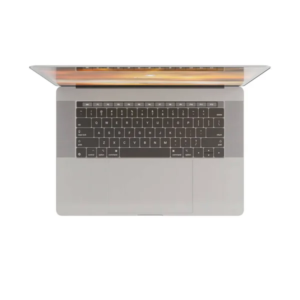 Illustration Laptop Isolated White Background Studio Lights — Stock Photo, Image