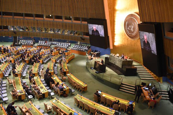 A Speaker at the 77th UN General Assembly
