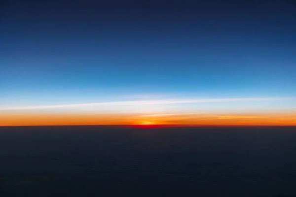 Eine Luftaufnahme Eines Schönen Orangen Sonnenuntergangs — Stockfoto