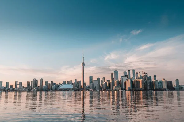 Toronto Panorama Ontariu Kanada Zimě 2020 — Stock fotografie
