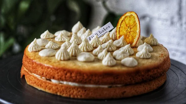 Primer Plano Torta Azúcar Limón Sin Gluten —  Fotos de Stock