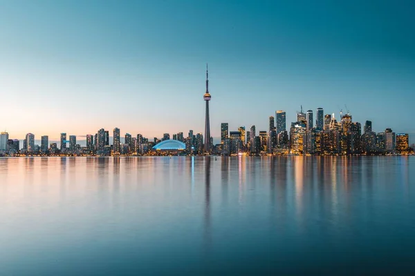 Toronto Skyline Ontário Canadá Inverno 2020 — Fotografia de Stock