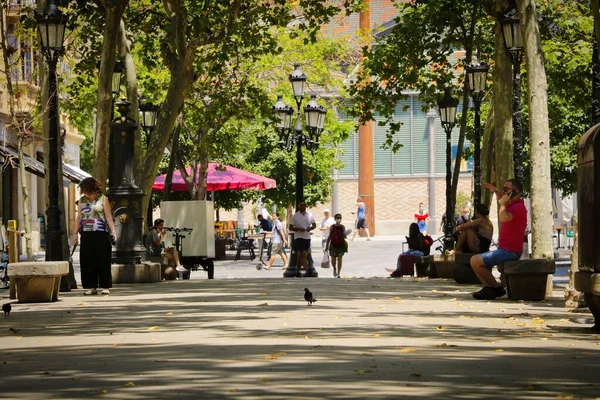 Hermoso Plano Una Calle Barrio Gótico Barcelona España — Foto de Stock