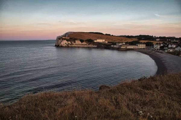 Wight Adası Nın Batı Ucundaki Tatlı Koyu Nun Güzel Bir — Stok fotoğraf