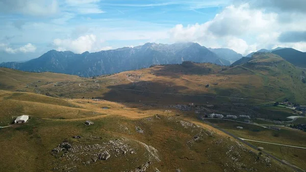 Widok Powietrza Wiejskie Wzgórza Regionalnego Parku Naturalnego Lessinia Wenecja Euganejska — Zdjęcie stockowe