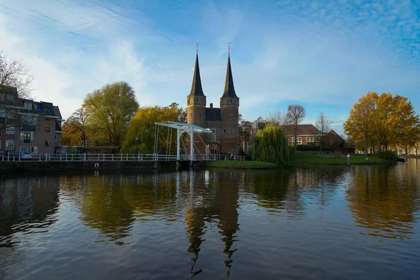この風景は アムステルダムのデルフトのフェルメールの画家たちにインスピレーションを与えました — ストック写真