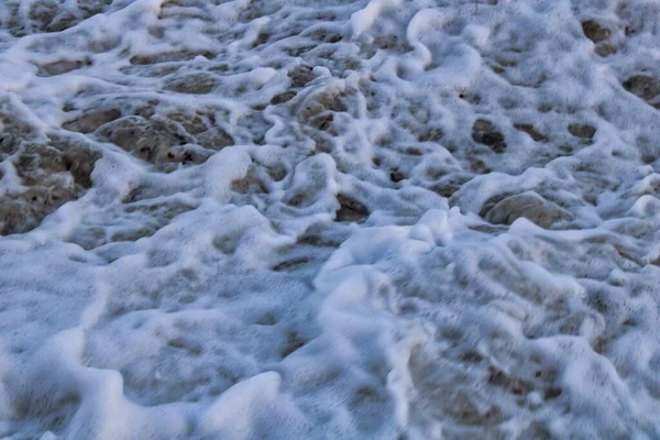 Foam Waves Coast Urville Nacqueville Cotentin Great Britain — Stock Photo, Image