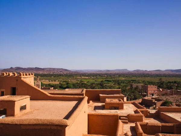 Das Dach Des Schlammes Der Kasbah Taourirt Ouarzazat Marokko — Stockfoto