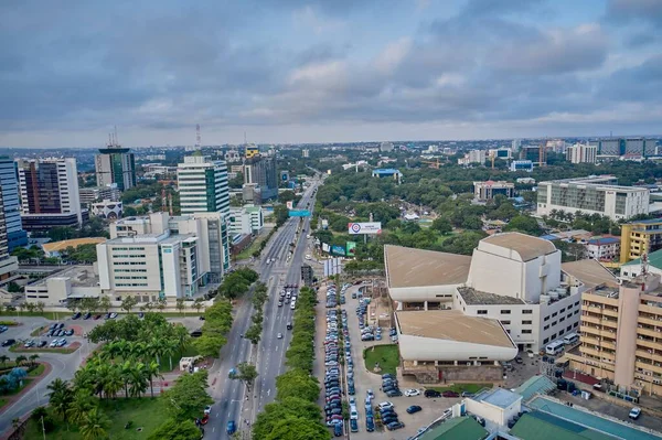 Aerial City Centre Accra Ghana — Stock Photo, Image