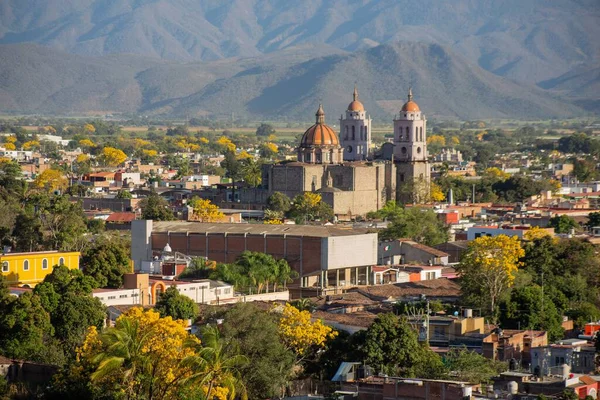 Uma Vista Aérea Árvores Primavera Cidade Autlan Navarro Jalisco México — Fotografia de Stock