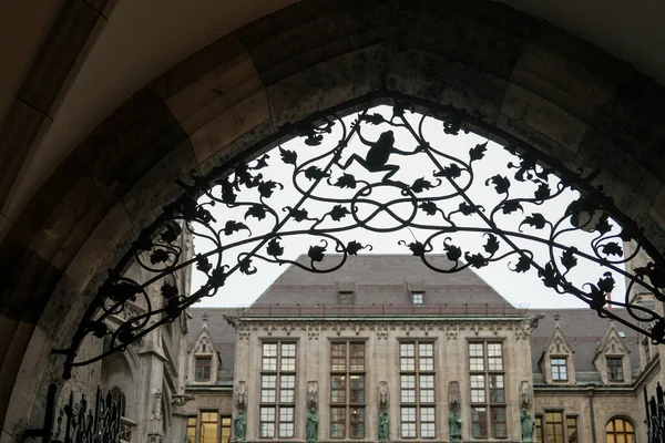 Arch Beautiful Metal Decoration Frog Vine New Town Hall Munich — Stock Photo, Image