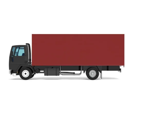 トラックバン輸送隔離されたレンダリング白い背景に3Dイラスト — ストック写真