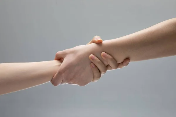 Beautiful Shot Two Hands Holding Each Other — Stock Photo, Image