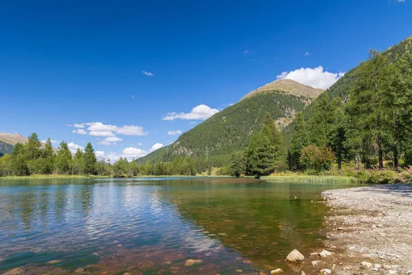 Faszinierender Blick Auf Das Transparente Wasser Des Bergsees Umgeben Von — Stockfoto