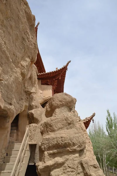 Jaskinie Mogao Dunhuang Zachodnim Końcu Korytarza Hexi — Zdjęcie stockowe