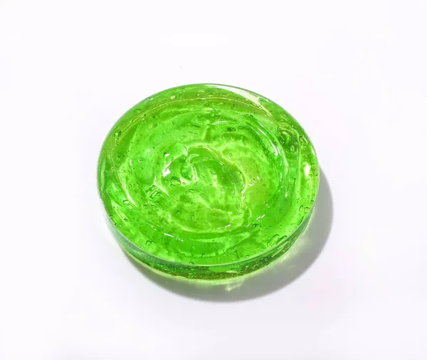 Толстая Текстура Зеленого Алоэ Белом Фоне — стоковое фото