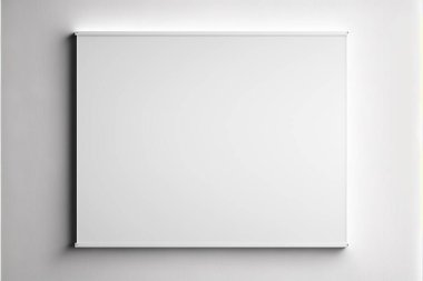 Duvara dayanmış beyaz işaret levhasının yapay zeka tarafından oluşturulmuş bir çizimi.